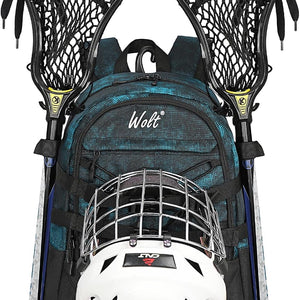 WOLT Lacrosse Bag-Lacrosse Backpack with Two Sticks Holder-Large Field Hockey Bag Holds All Sport Gears