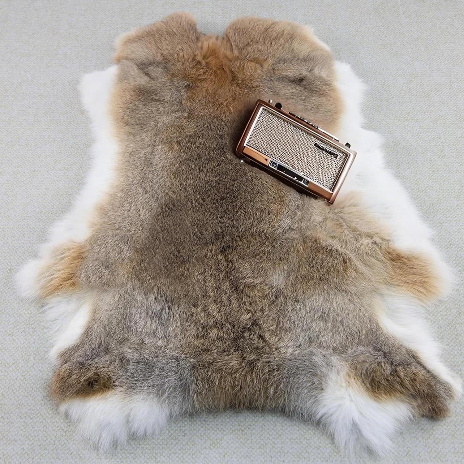 Craft Rabbit Skin Fur Pelt – Ethically Sourced, 12"x14" Tanned Hide for DIY Crafts, Costumes & Home Décor(1, Straw Yellow)