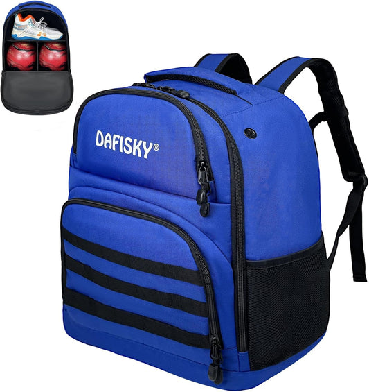 DAFISKY Bowling Ball Bag 2 Ball Bowling Backpack for Single or 2 Balls with Shoes Compartment Fits Up to US Size 15