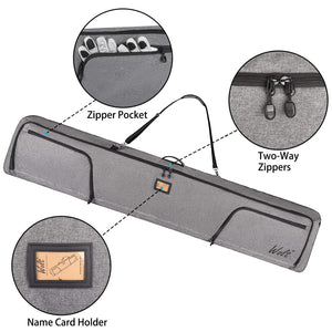 WOLT Rolling Ski Bag,Padded Snowboard Bag with Wheels for Air Travel, Fit to Double Pairs of Skis up to 175 or 190 cm