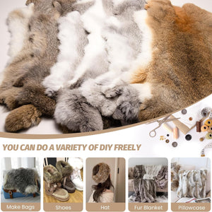 Craft Rabbit Skin Fur Pelt – Ethically Sourced, 12