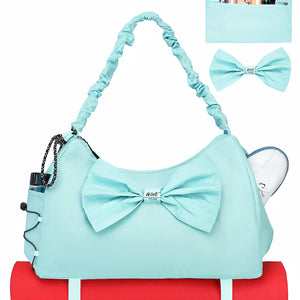 WOLT Gym Bag For Women, Yoga Mat Bag with Shoes Compartment, Wet Pocket and Water Bottle Pocket