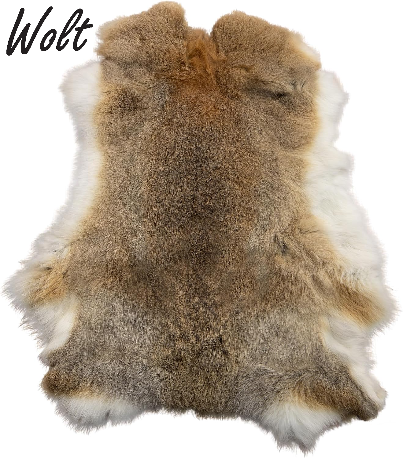 Craft Rabbit Skin Fur Pelt – Ethically Sourced, 12"x14" Tanned Hide for DIY Crafts, Costumes & Home Décor(1, Straw Yellow)