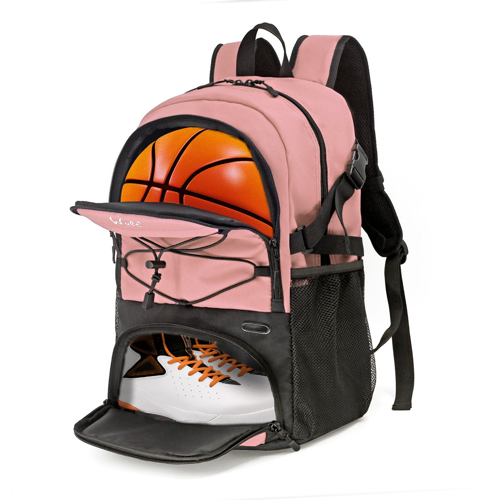 WOLT Basketball Backpack Large Sports Bag with Separate Ball Holder & Shoes Compartment, Best for Basketball, Soccer,Gym