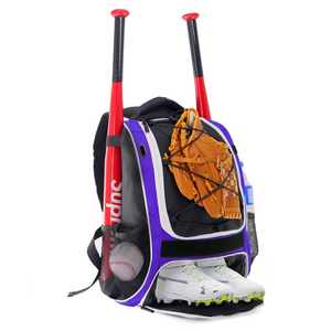 WOLT Youth Baseball Bag - Bat Backpack for Baseball, T-Ball & Softball Equipment & Gear, Bat & Glove Holder, Large Main Compartment for Helmet & accessories, Separate Shoes Compartment, Fence Hook