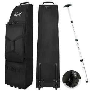 WOLT Golf Travel Bag with Anti-Impact Support System - Soft Padded Golf Travel Case for Airlines, Golf Travel Cover with Wheels