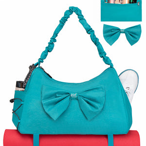 WOLT Gym Bag For Women, Yoga Mat Bag with Shoes Compartment, Wet Pocket and Water Bottle Pocket